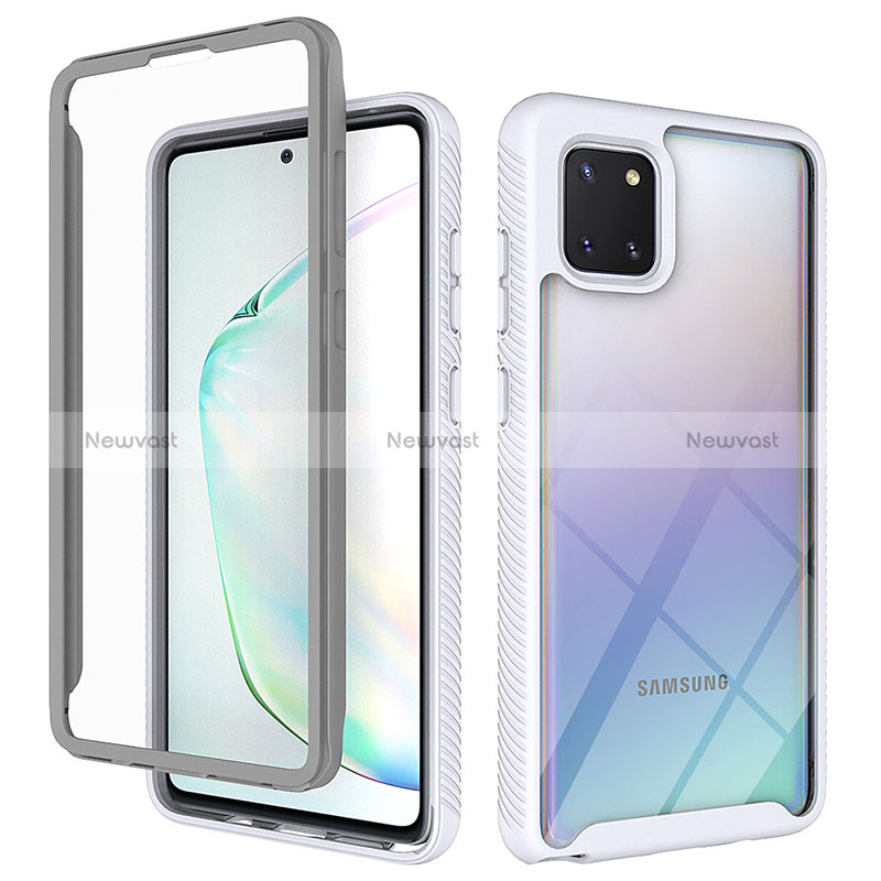 Silicone Transparent Frame Case Cover 360 Degrees ZJ1 for Samsung Galaxy M60s