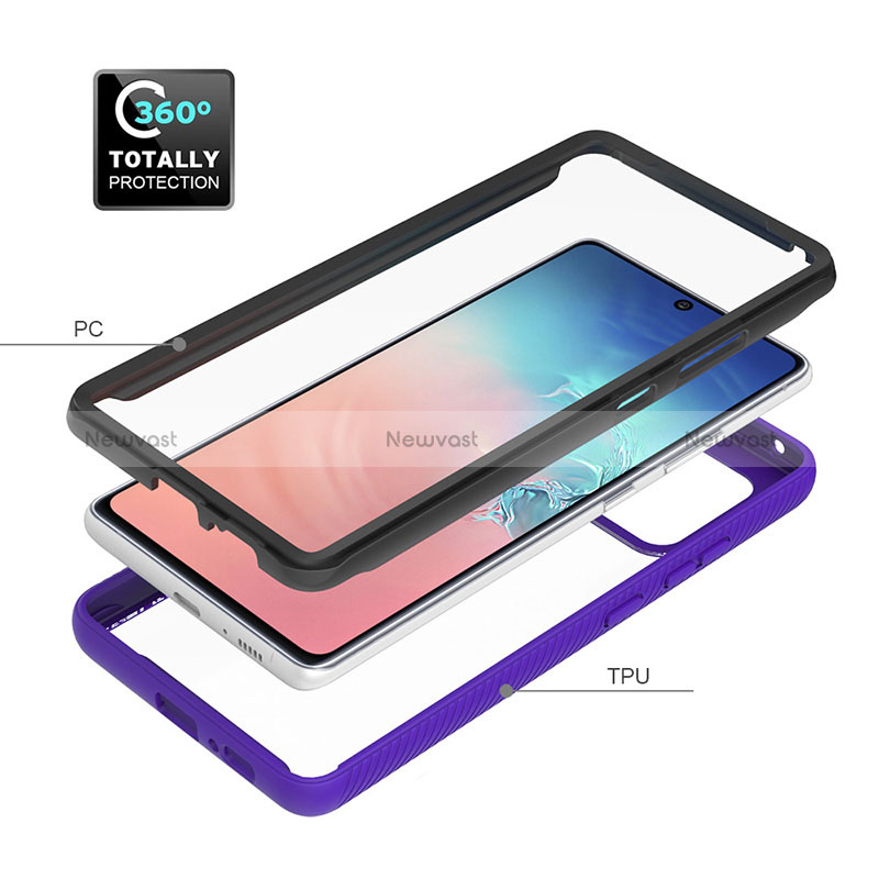 Silicone Transparent Frame Case Cover 360 Degrees ZJ1 for Samsung Galaxy M80S