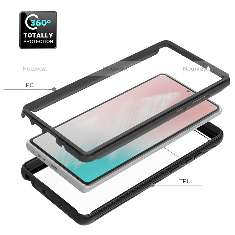 Silicone Transparent Frame Case Cover 360 Degrees ZJ1 for Samsung Galaxy Note 20 5G