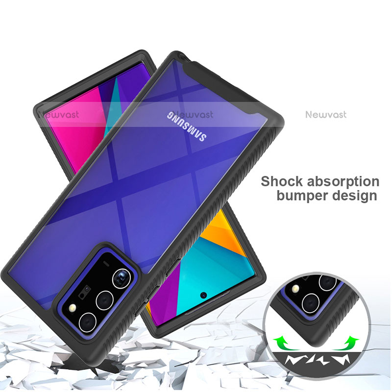 Silicone Transparent Frame Case Cover 360 Degrees ZJ1 for Samsung Galaxy Note 20 Ultra 5G