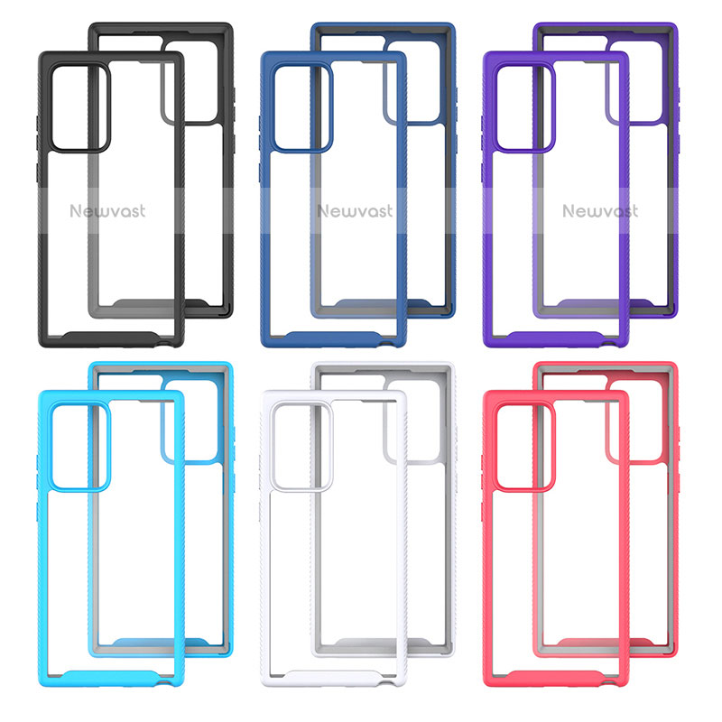 Silicone Transparent Frame Case Cover 360 Degrees ZJ1 for Samsung Galaxy Note 20 Ultra 5G