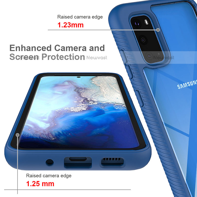 Silicone Transparent Frame Case Cover 360 Degrees ZJ1 for Samsung Galaxy S20