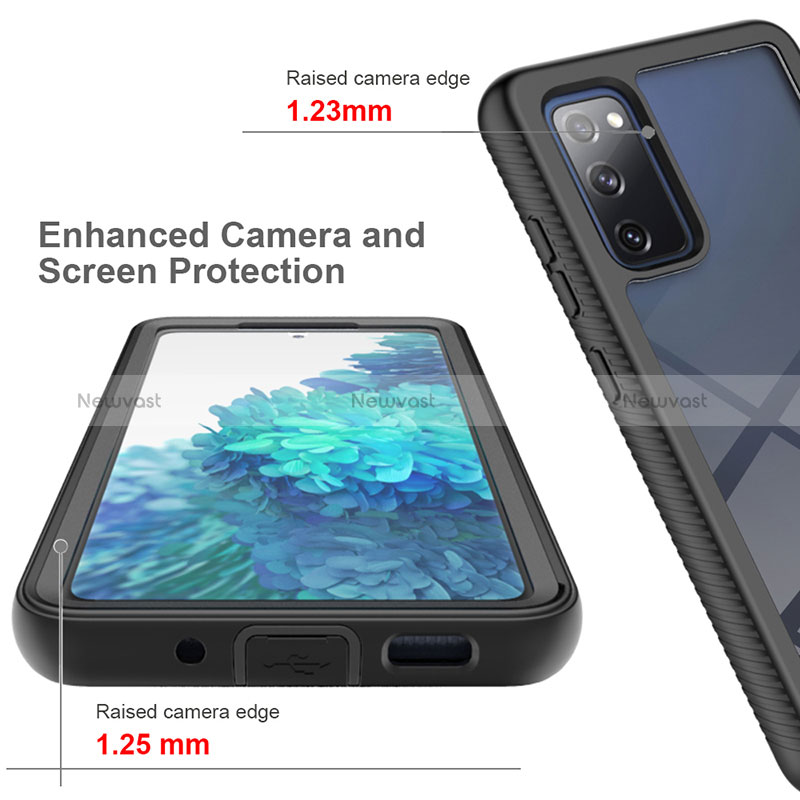Silicone Transparent Frame Case Cover 360 Degrees ZJ1 for Samsung Galaxy S20 FE (2022) 5G