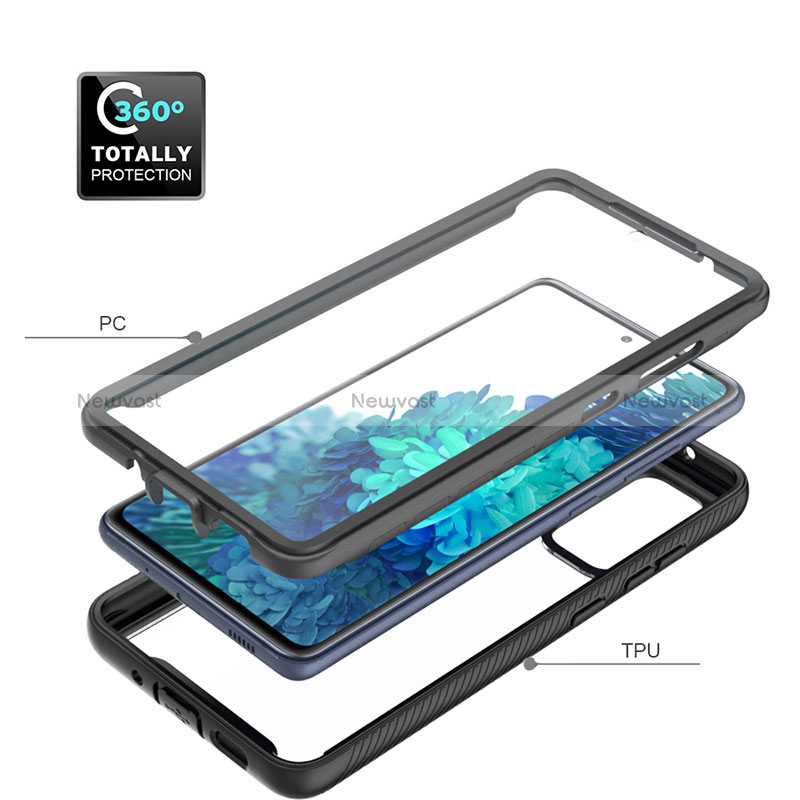 Silicone Transparent Frame Case Cover 360 Degrees ZJ1 for Samsung Galaxy S20 FE (2022) 5G