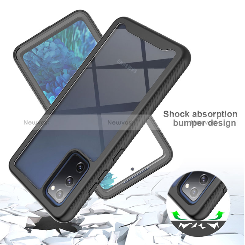 Silicone Transparent Frame Case Cover 360 Degrees ZJ1 for Samsung Galaxy S20 FE 5G