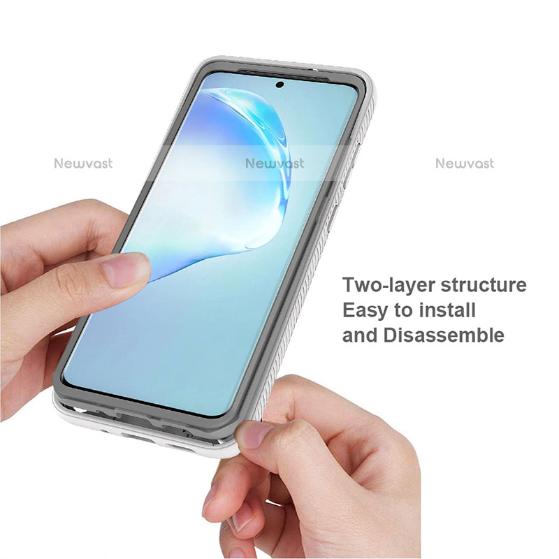 Silicone Transparent Frame Case Cover 360 Degrees ZJ1 for Samsung Galaxy S20 Plus