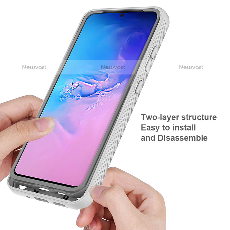 Silicone Transparent Frame Case Cover 360 Degrees ZJ1 for Samsung Galaxy S20 Ultra 5G