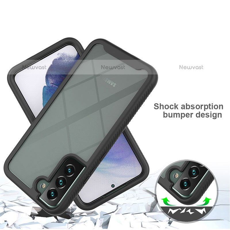 Silicone Transparent Frame Case Cover 360 Degrees ZJ1 for Samsung Galaxy S22 5G