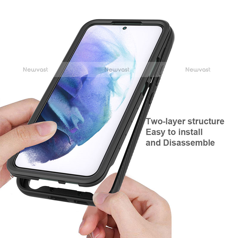 Silicone Transparent Frame Case Cover 360 Degrees ZJ1 for Samsung Galaxy S23 Plus 5G