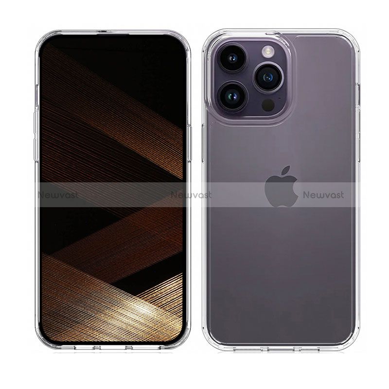Silicone Transparent Frame Case Cover 360 Degrees ZJ2 for Apple iPhone 14 Pro