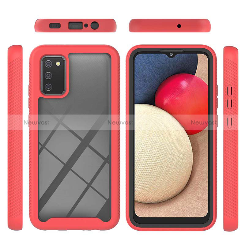 Silicone Transparent Frame Case Cover 360 Degrees ZJ2 for Samsung Galaxy M02s