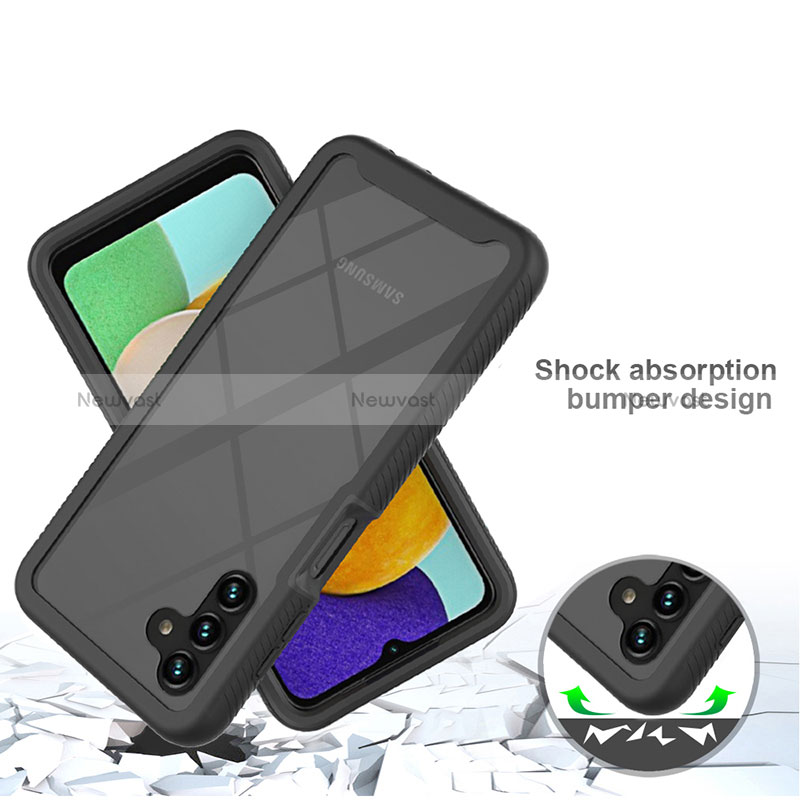 Silicone Transparent Frame Case Cover 360 Degrees ZJ3 for Samsung Galaxy A04s