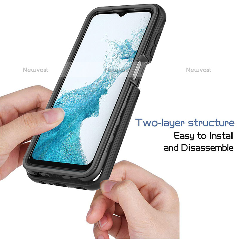Silicone Transparent Frame Case Cover 360 Degrees ZJ3 for Samsung Galaxy A23 5G