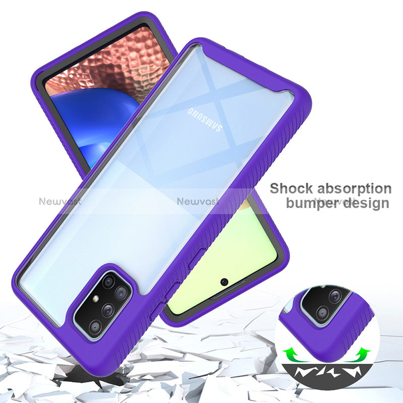 Silicone Transparent Frame Case Cover 360 Degrees ZJ3 for Samsung Galaxy A71 5G