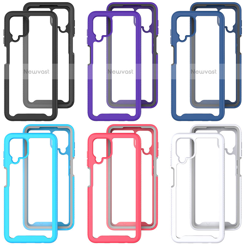 Silicone Transparent Frame Case Cover 360 Degrees ZJ3 for Samsung Galaxy F12