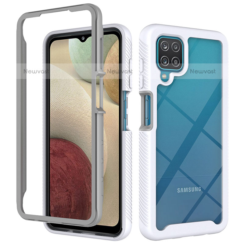 Silicone Transparent Frame Case Cover 360 Degrees ZJ3 for Samsung Galaxy F12