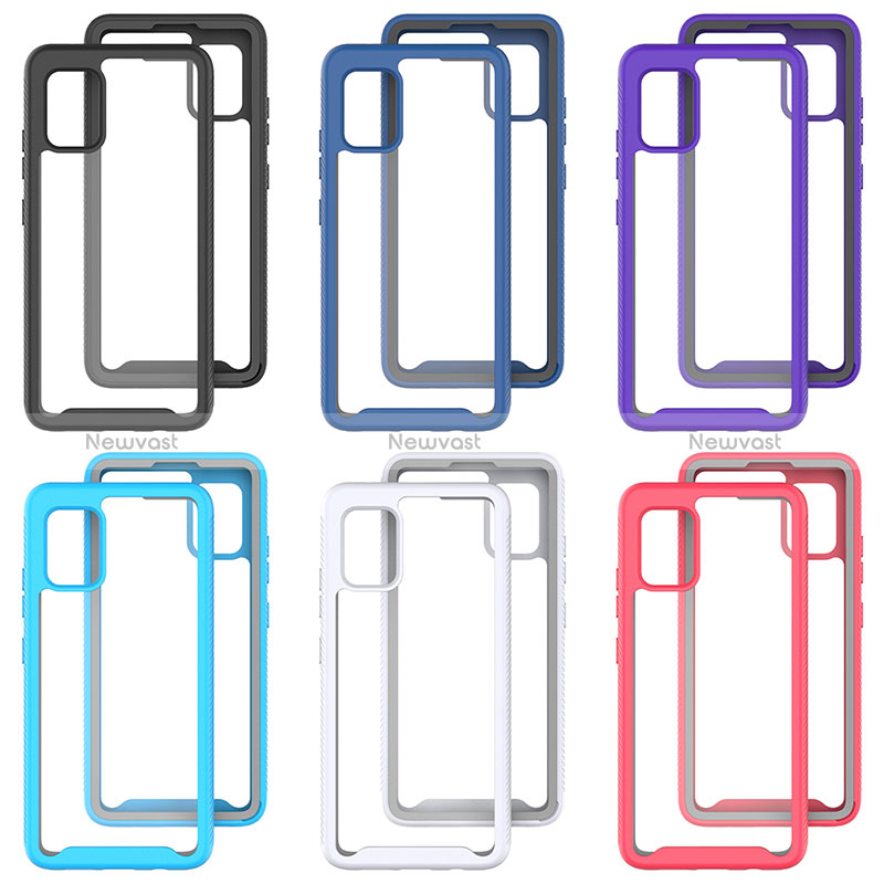 Silicone Transparent Frame Case Cover 360 Degrees ZJ3 for Samsung Galaxy M40S