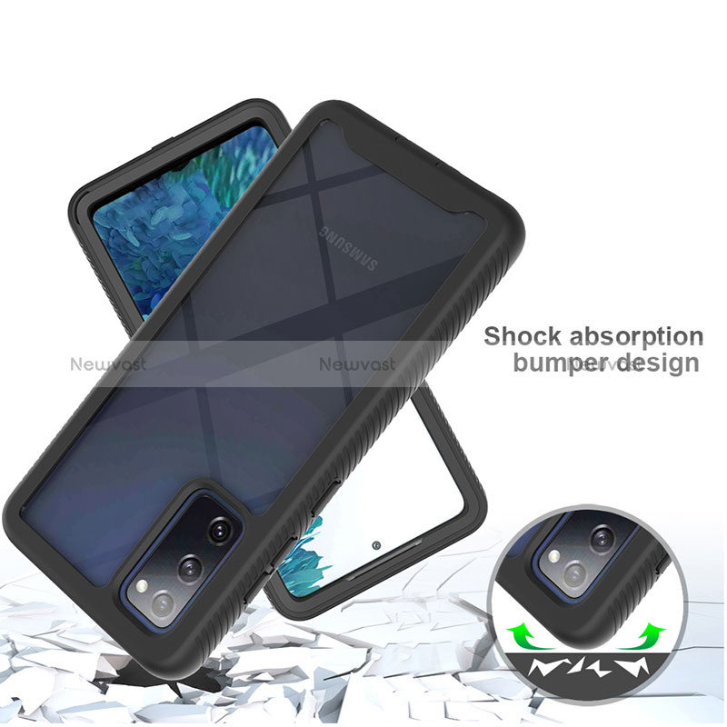 Silicone Transparent Frame Case Cover 360 Degrees ZJ3 for Samsung Galaxy S20 FE (2022) 5G