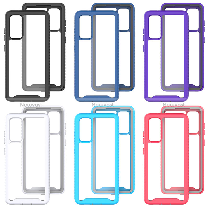 Silicone Transparent Frame Case Cover 360 Degrees ZJ3 for Samsung Galaxy S20 FE 4G