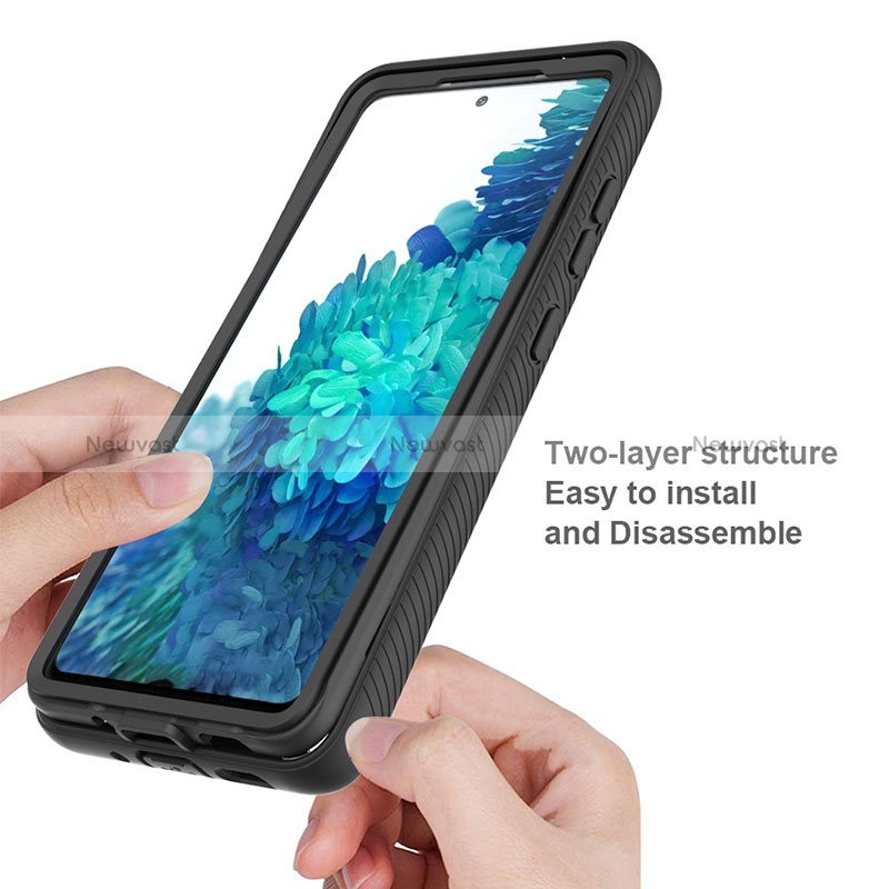 Silicone Transparent Frame Case Cover 360 Degrees ZJ3 for Samsung Galaxy S20 FE 5G