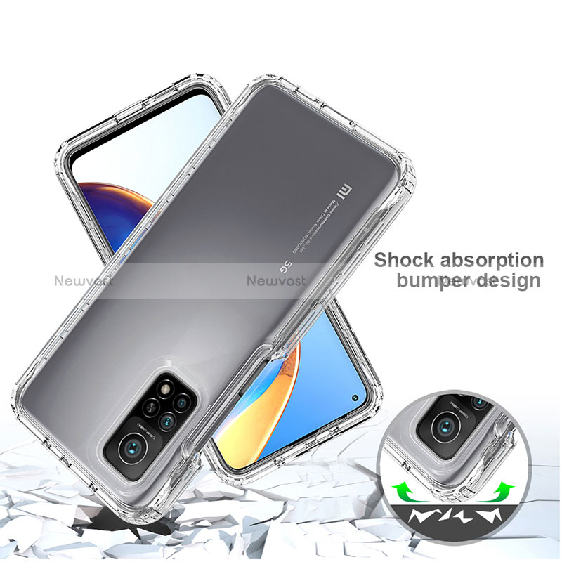 Silicone Transparent Frame Case Cover 360 Degrees ZJ3 for Xiaomi Mi 10T Pro 5G
