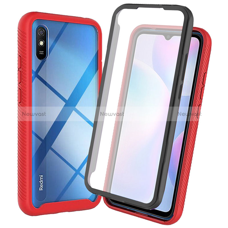 Silicone Transparent Frame Case Cover 360 Degrees ZJ3 for Xiaomi Redmi 9AT