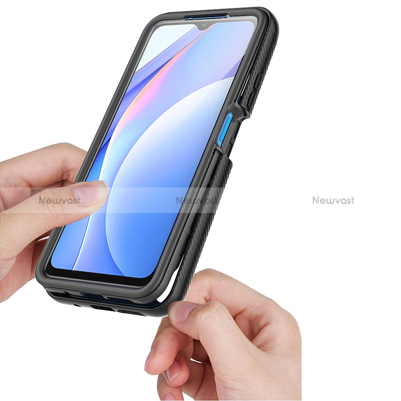 Silicone Transparent Frame Case Cover 360 Degrees ZJ3 for Xiaomi Redmi 9T 4G