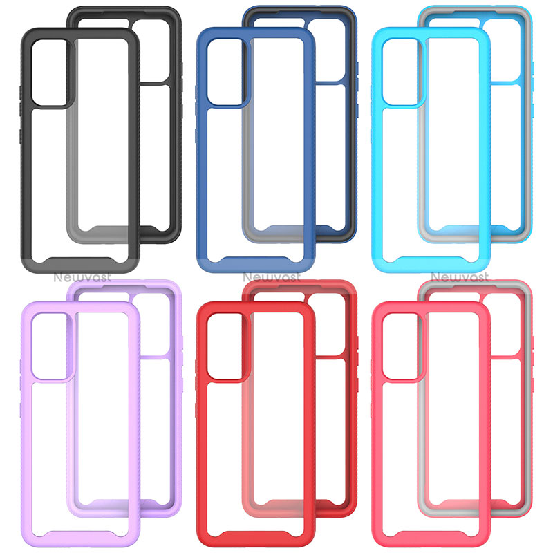 Silicone Transparent Frame Case Cover 360 Degrees ZJ4 for Samsung Galaxy A15 5G