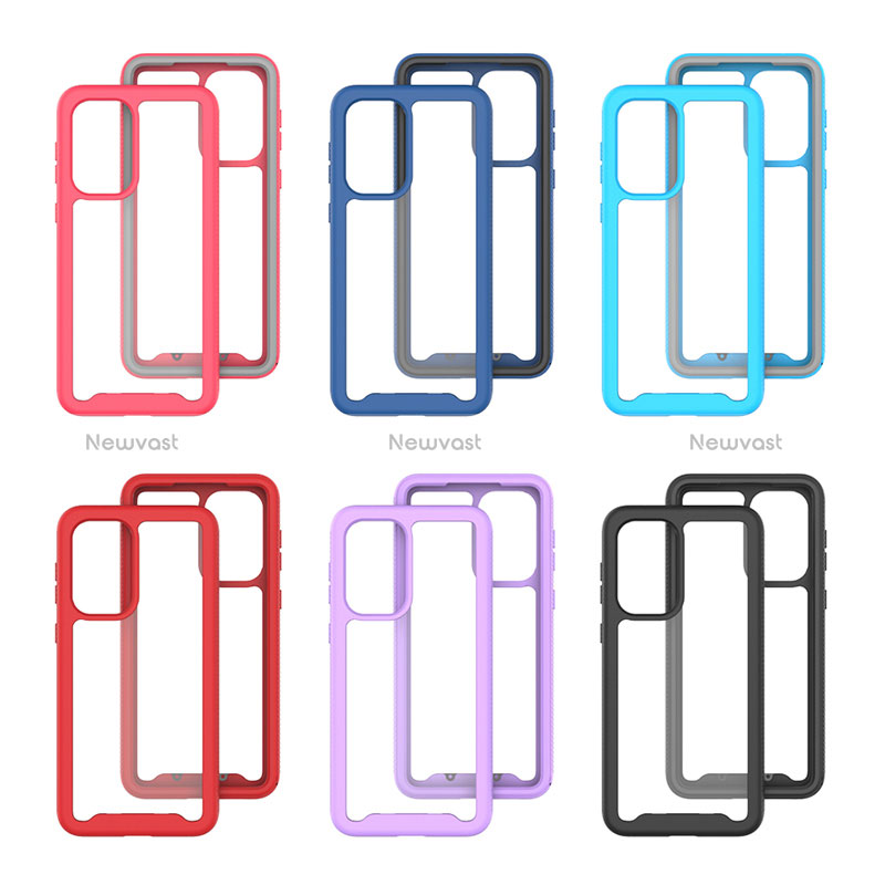 Silicone Transparent Frame Case Cover 360 Degrees ZJ4 for Samsung Galaxy A33 5G