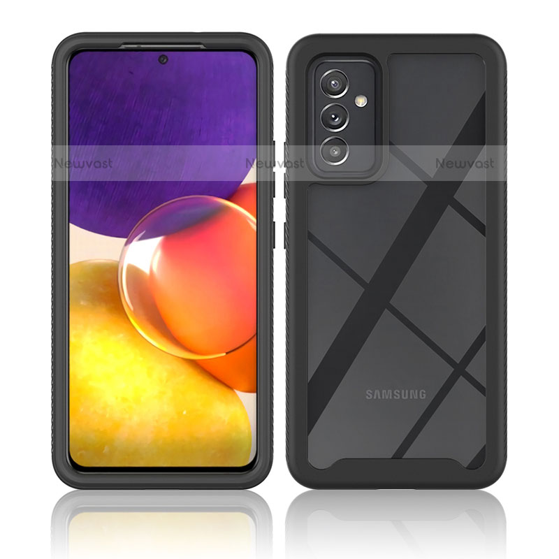 Silicone Transparent Frame Case Cover 360 Degrees ZJ4 for Samsung Galaxy Quantum2 5G