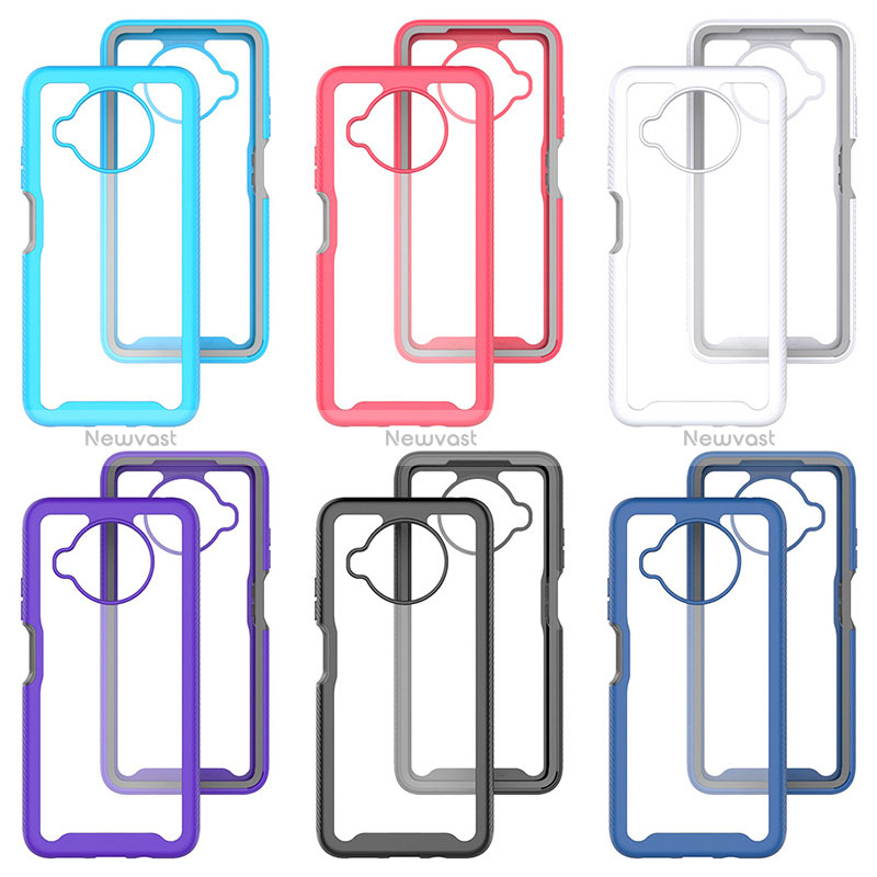 Silicone Transparent Frame Case Cover 360 Degrees ZJ4 for Xiaomi Mi 10i 5G