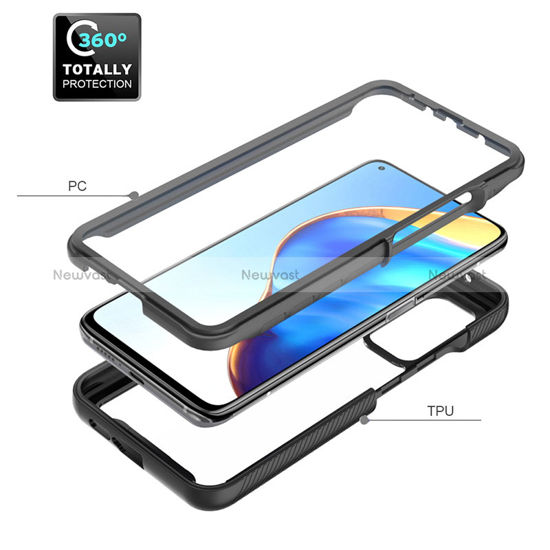 Silicone Transparent Frame Case Cover 360 Degrees ZJ4 for Xiaomi Mi 10T 5G