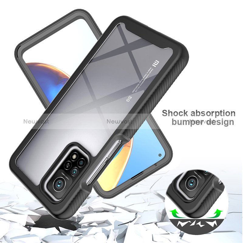 Silicone Transparent Frame Case Cover 360 Degrees ZJ4 for Xiaomi Mi 10T 5G