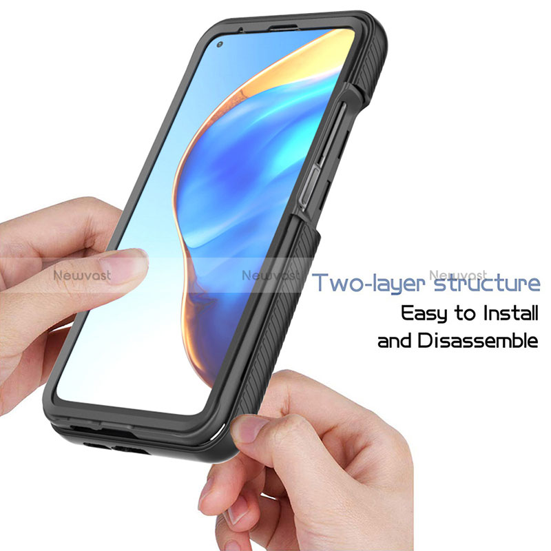 Silicone Transparent Frame Case Cover 360 Degrees ZJ4 for Xiaomi Mi 10T 5G