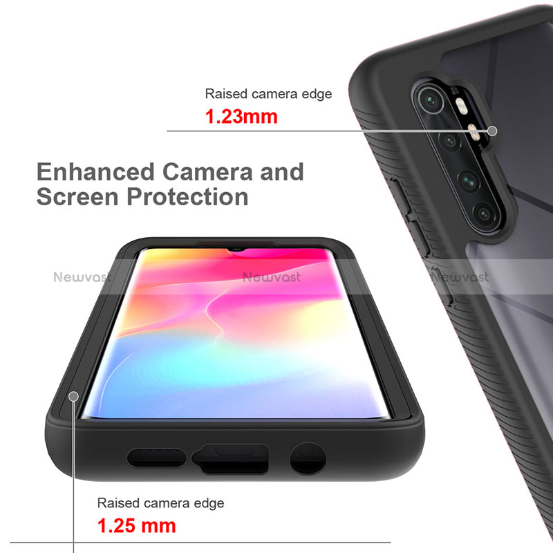 Silicone Transparent Frame Case Cover 360 Degrees ZJ4 for Xiaomi Mi Note 10 Lite