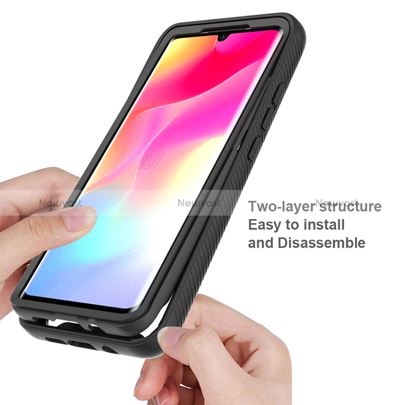 Silicone Transparent Frame Case Cover 360 Degrees ZJ4 for Xiaomi Mi Note 10 Lite