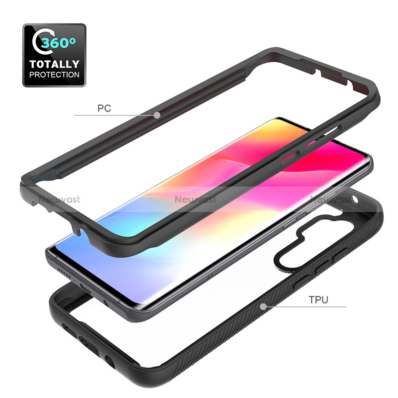 Silicone Transparent Frame Case Cover 360 Degrees ZJ4 for Xiaomi Mi Note 10 Lite