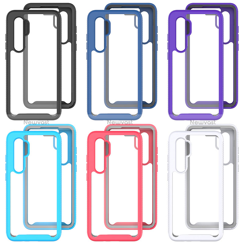 Silicone Transparent Frame Case Cover 360 Degrees ZJ4 for Xiaomi Mi Note 10 Lite