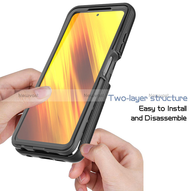 Silicone Transparent Frame Case Cover 360 Degrees ZJ4 for Xiaomi Poco X3 NFC