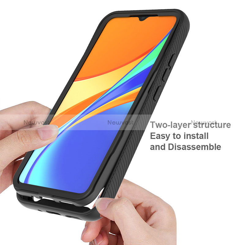 Silicone Transparent Frame Case Cover 360 Degrees ZJ4 for Xiaomi Redmi 10A 4G