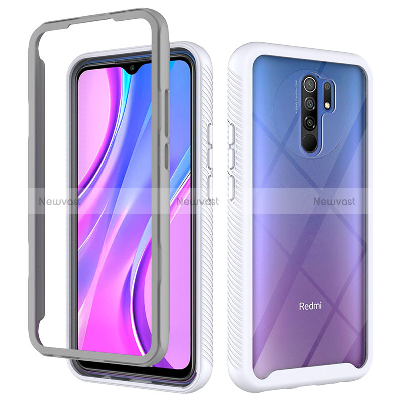 Silicone Transparent Frame Case Cover 360 Degrees ZJ4 for Xiaomi Redmi 9