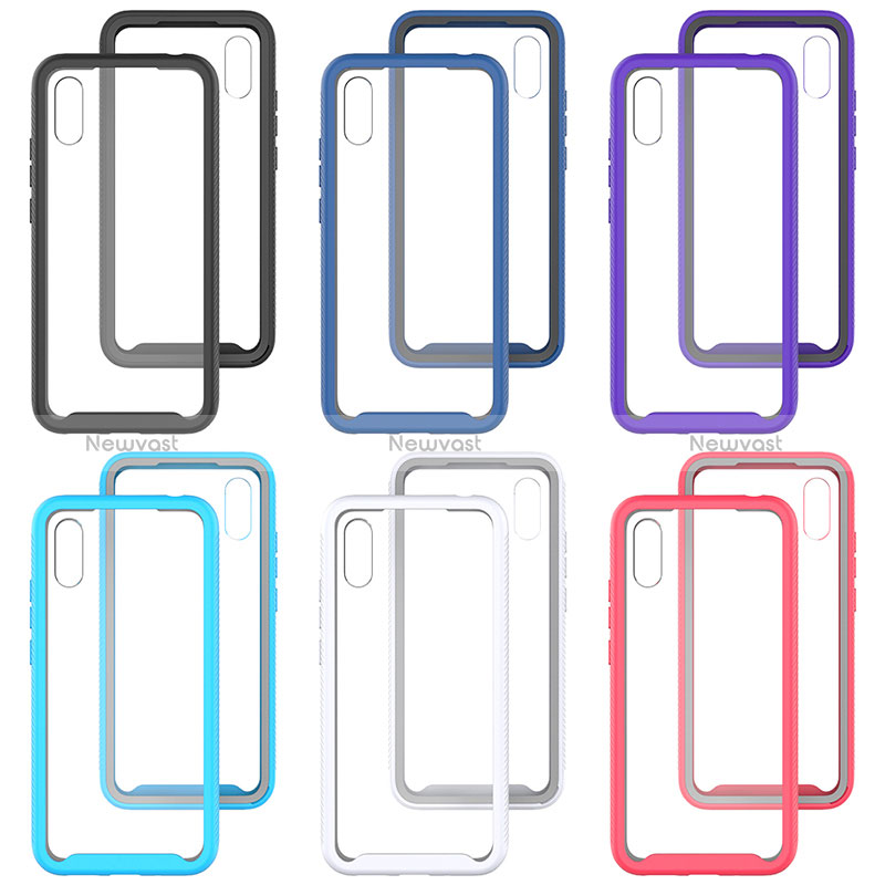 Silicone Transparent Frame Case Cover 360 Degrees ZJ4 for Xiaomi Redmi 9A