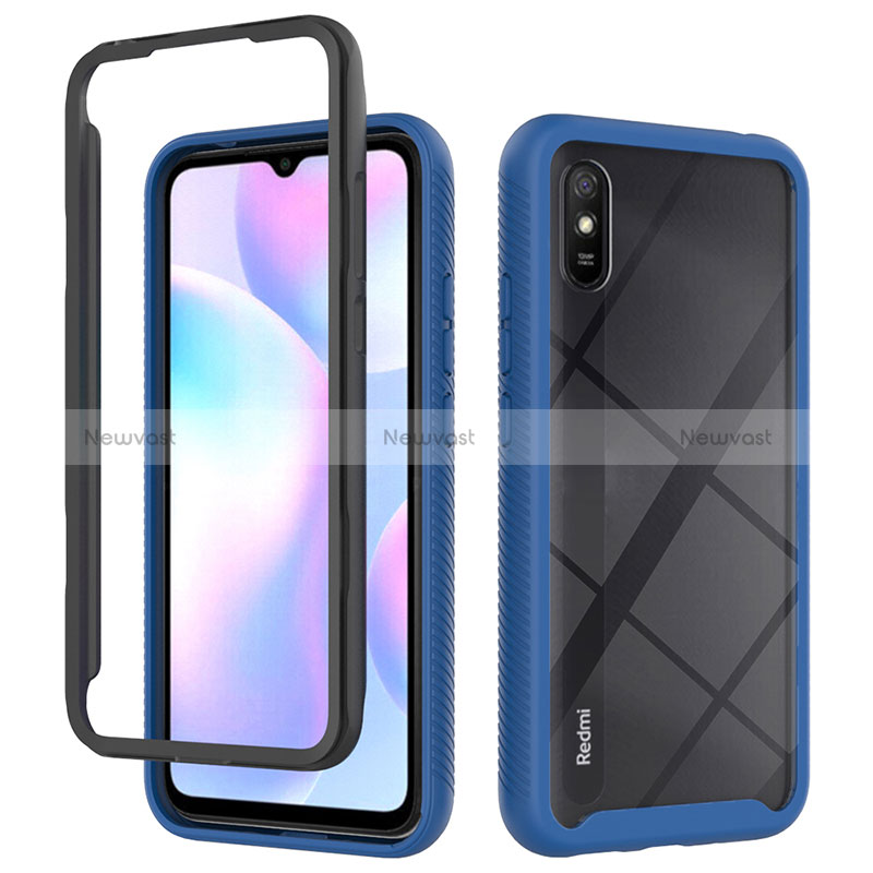 Silicone Transparent Frame Case Cover 360 Degrees ZJ4 for Xiaomi Redmi 9A