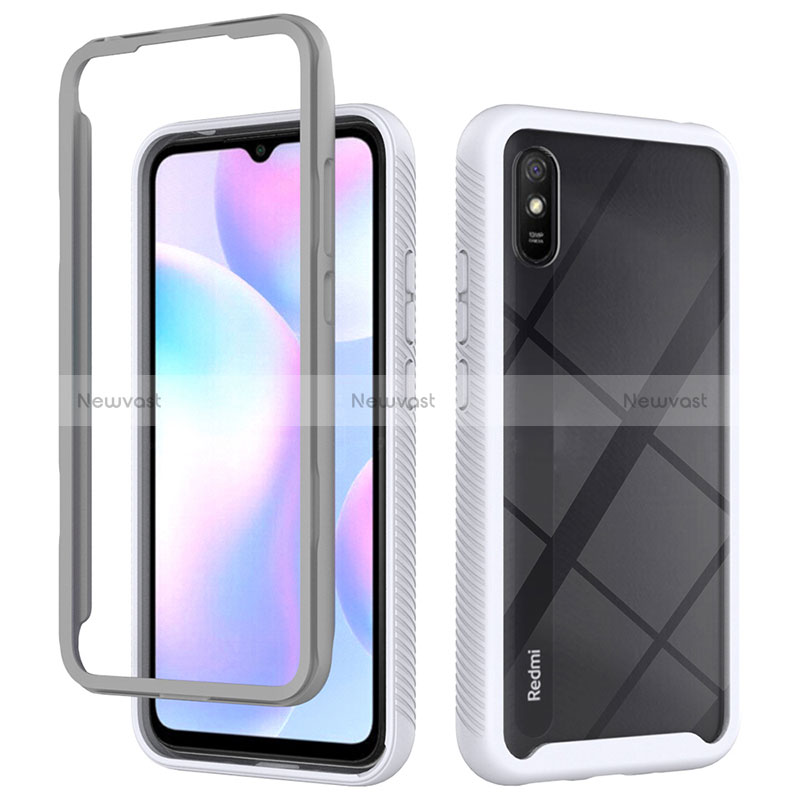 Silicone Transparent Frame Case Cover 360 Degrees ZJ4 for Xiaomi Redmi 9A