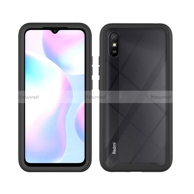 Silicone Transparent Frame Case Cover 360 Degrees ZJ4 for Xiaomi Redmi 9AT