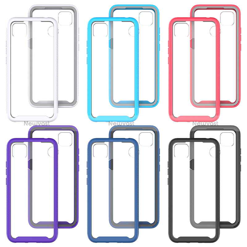 Silicone Transparent Frame Case Cover 360 Degrees ZJ4 for Xiaomi Redmi 9C