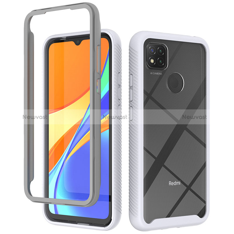 Silicone Transparent Frame Case Cover 360 Degrees ZJ4 for Xiaomi Redmi 9C