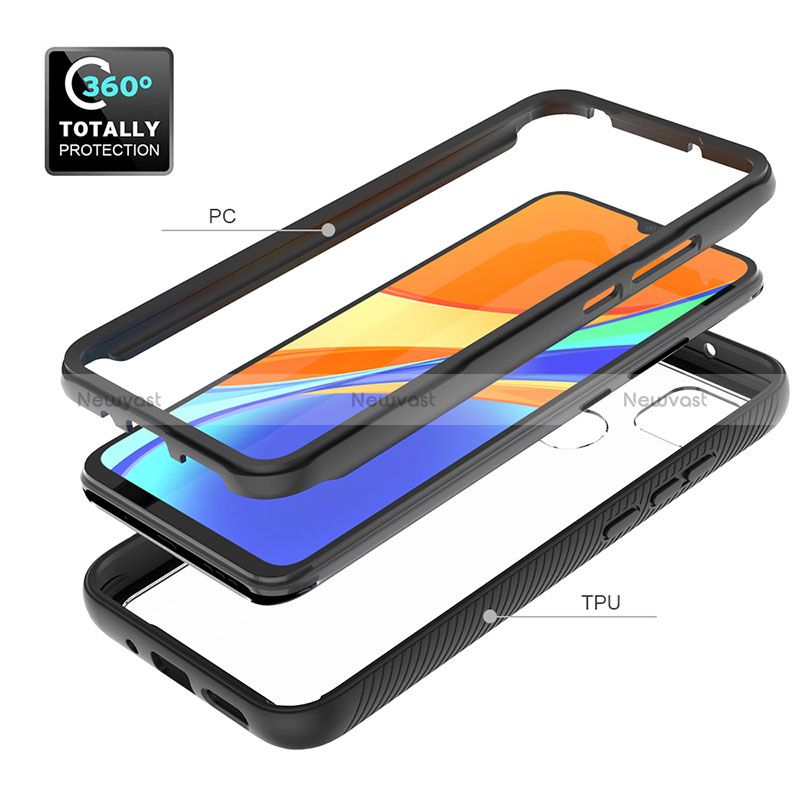 Silicone Transparent Frame Case Cover 360 Degrees ZJ4 for Xiaomi Redmi 9C