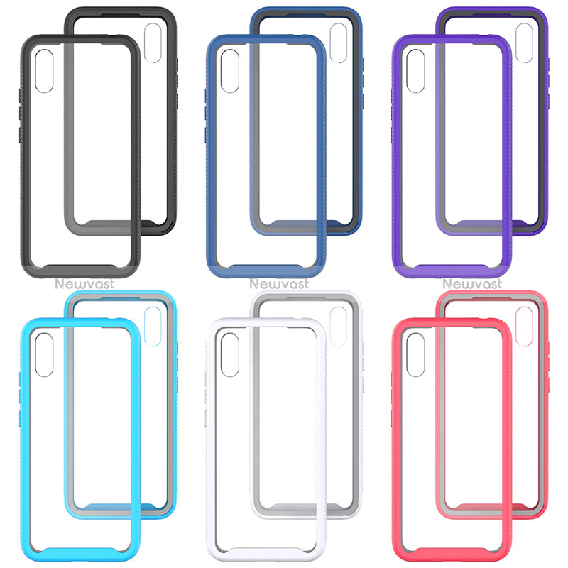 Silicone Transparent Frame Case Cover 360 Degrees ZJ4 for Xiaomi Redmi 9i