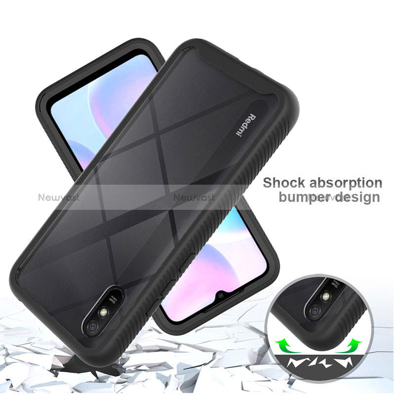 Silicone Transparent Frame Case Cover 360 Degrees ZJ4 for Xiaomi Redmi 9i